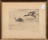 Untitled by Léon Danchin, etching, sold Oct 2025