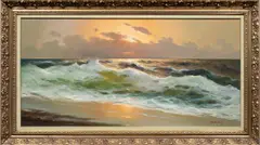Untitled by M. Rinaldi, oil on canvas, sold Oct 2025