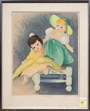 Untitled by Shirley Ximena Hopper Russell, woodcut in colors, sold Oct 2025