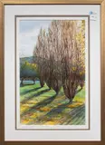 Winter Sentinels by Barbara Nagel, 1998, watercolor, sold Oct 2025