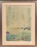 Untitled by Linda Whittemore, mixed media monotype, sold Oct 2025