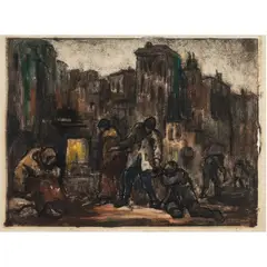 Untitled by Eugene Higgins, monotype, sold Nov 2025