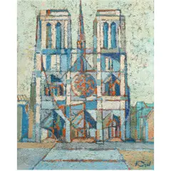 Notre Dame de Paris by Abram Krol, oil on canvas, sold Nov 2025