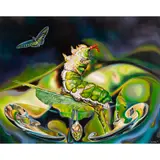 Caterpillar Soup by Dan Schilling, 1978, acrylic on canvas, sold Nov 2025
