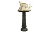 A large alabaster group of putti on a serpentine column by Aristide Petrilli, bronze, offered Mar 2021