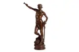 French (1845-1916): a bronze figure of 'david vainqueur' cast by barbedienne by Jean Antonin Mercié, BRONZE, offered Mar 2021
