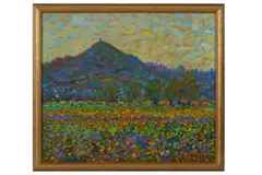 Untitled by Paul Stephens, oil on board, offered Mar 2021