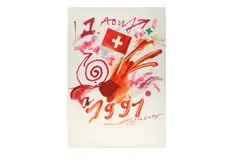 Untitled by Jean Tinguely, oil, offered Mar 2021