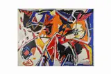 B.1947) 3 works on paper (Multi-coloured, red, orange, blue) felt-tip pen by Champion Métadier, gouache and acrylic on paper, offered Mar 2021
