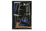 B.1947) 3 works on paper (Dark Hues) felt-tip pen by Champion Métadier, gouache and acrylic on paper, offered Mar 2021