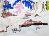 Untitled by Freya Douglas-Morris, Watercolour, gouache collage and pigment on paper, offered Mar 2021