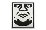 Obey 3-face white, triptych 2020 lithograph 76.2 x 63.5 cm unframed by Shepard Fairey, lithograph, offered Mar 2021