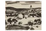 R.a. (1911–2000) by Josef Herman, pencil and ink, offered Feb 2021