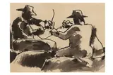R.a. (1911–2000) by Josef Herman, pencil and ink, offered Feb 2021