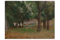 Untitled by Lynton Lamb, oil on board, offered Feb 2021