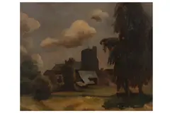 Untitled by Barbara Lamb, oil on board, offered Feb 2021