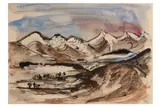 Untitled by Allen Freer, ink and watercolour, offered Feb 2021