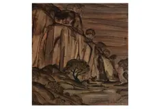 Untitled by Allen Freer, ink and watercolour, offered Feb 2021