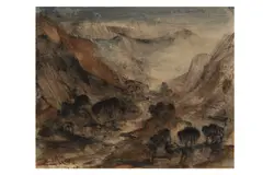 Untitled by Allen Freer, ink and watercolour, offered Feb 2021