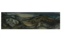 Untitled by Allen Freer, ink and watercolour, offered Feb 2021