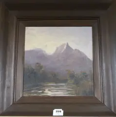South African landscape by Edward Clark Churchill Mace, oil on canvas, sold Oct 2018