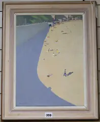 South Beach, Scarborough by Andrew Macara, oil on canvas, sold Oct 2018