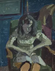 Interior by Richard Jack, oil on board, sold Oct 2018