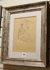 Il Circo by Ugo Attardi, pencil and watercolour, sold Oct 2018