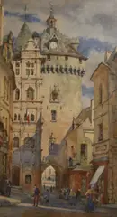 Loches by Andrew B. Donaldson, watercolour, sold Oct 2018