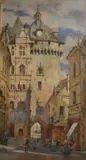 Loches by Andrew B. Donaldson, watercolour, sold Oct 2018