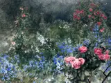 The end of the garden' initialled and dated '12 5.5 x 7.25in by Eloise Harriet Stannard, watercolour, sold Oct 2018