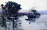 WatercolourOn the Thames at Isleworthsigned and dated '9813 by William Lee Hankey, watercolour, sold Oct 2018