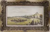 Race Meeting by John Sanderson, watercolour and bodycolour, sold Oct 2018