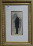 Man, in evening dress, thought to be Henry La Bouchere, inscribed Hayter, 28 x 12cm by George Hayter, watercolour, sold Oct 2018