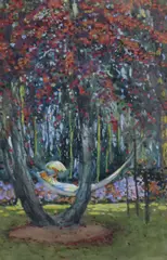 The Hammock by Thomas Edwin Mostyn, watercolour, sold Oct 2018