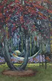 The Hammock by Thomas Edwin Mostyn, watercolour, sold Oct 2018