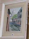Continental street scene by John Paddy Carstairs, watercolour, offered Oct 2018