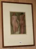 The Meeting by John Farleigh, pastel, sold Oct 2018