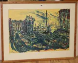 Trafalgar Square by Belinda Channer, lithograph, sold Aug 2018