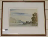 Highland landscape, initialled verso, 7 x 10.5in by John Callow, watercolour, sold Aug 2018