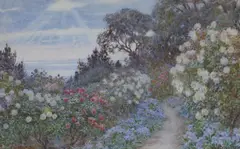 La Mortola' (Italy) by Beatrice Emma Parsons, watercolour, sold Aug 2018