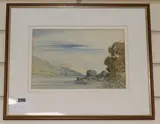Highland landscape, initialled verso, 7 x 10.5in by John Callow, watercolour, offered Aug 2018