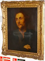 Portrait by Anthony van Dyck, oil on canvas laid on board, sold Mar 2012
