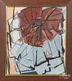 geometric abstract by Claire Seidl, oil on canvas, offered Mar 2016