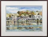 of Boathouse Row by Raimond Del Noce, watercolor, offered Mar 2016