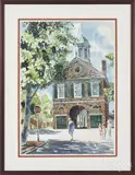 of a Philadelphia street scene by Raimond Del Noce, watercolor, offered Mar 2016