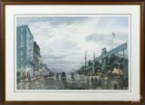 of a port scene by William S. Dawson, color lithograph, offered Mar 2016