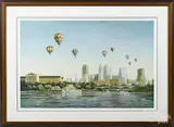 of the Philadelphia skyline by William S. Dawson, color lithograph, offered Mar 2016