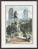 of a Philadelphia cityscape by Raimond Del Noce, watercolor, offered Mar 2016