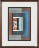 Untitled by Kathy Caraccio, etching and collage, offered Mar 2016